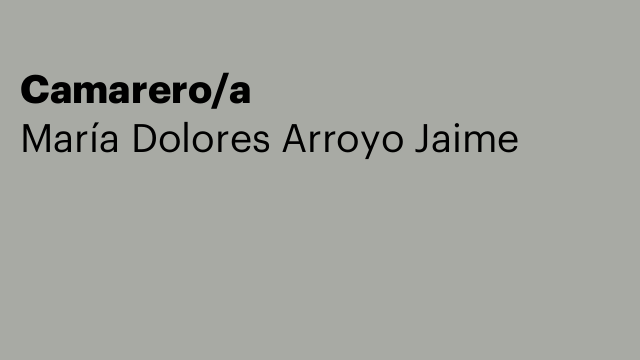 Camarero/a