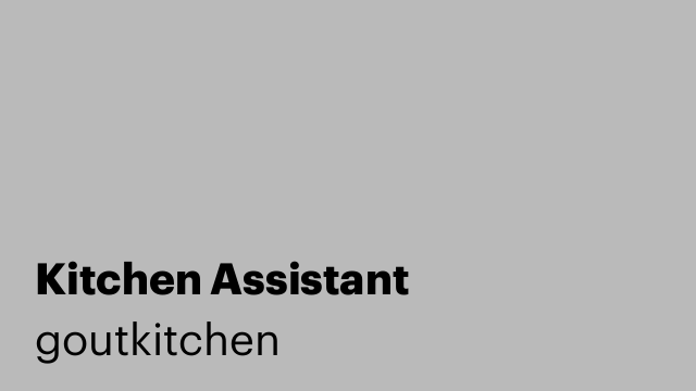 Kitchen Assistant