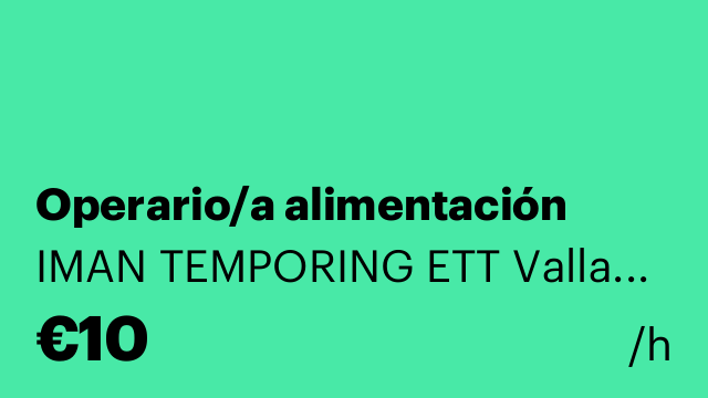 Operario/a alimentación