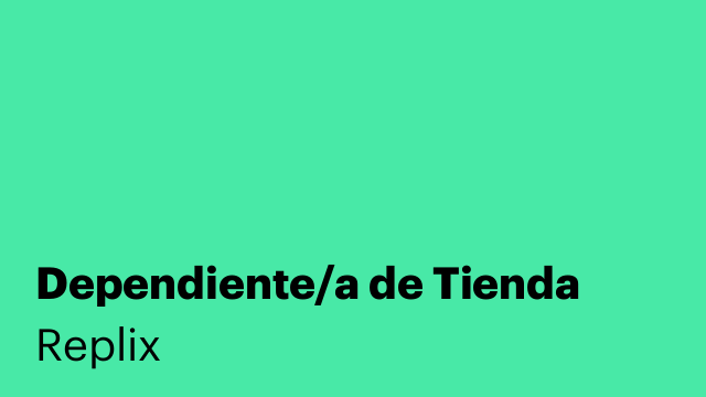 Dependiente/a de Tienda
