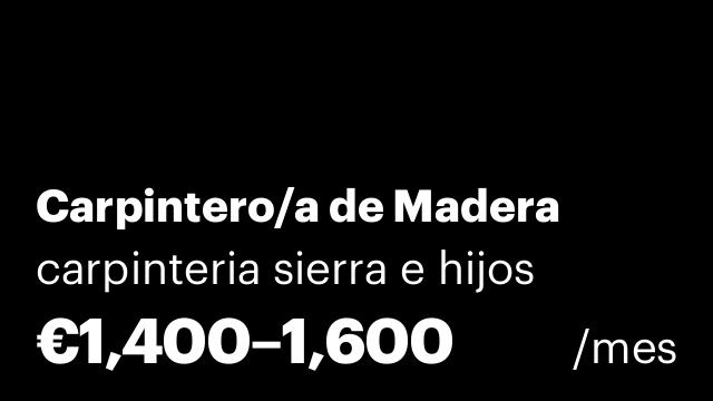 Carpintero/a de Madera