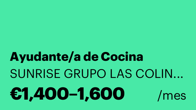Ayudante/a de Cocina