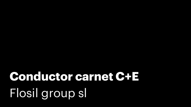 Conductor carnet C+E