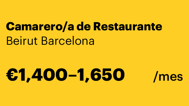 Camarero/a de Restaurante