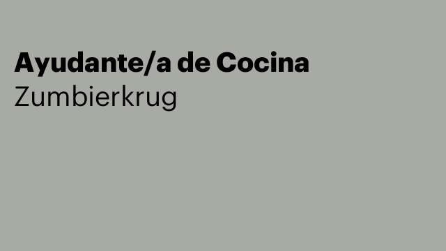 Ayudante/a de Cocina