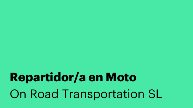 Repartidor/a en Moto