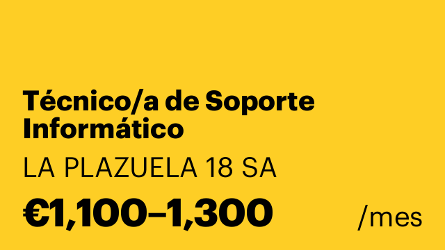 Técnico/a de Soporte Informático