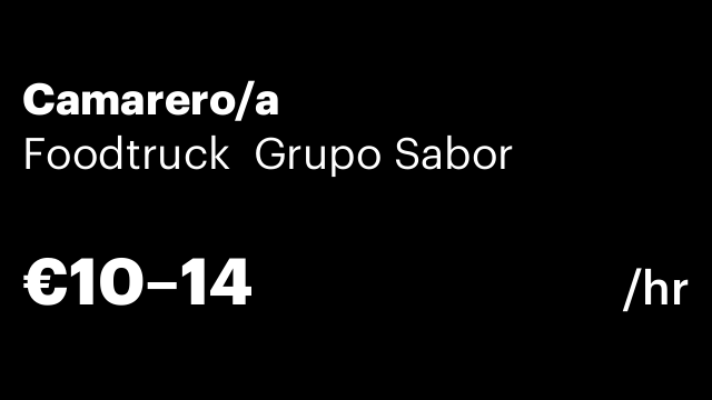 Camarero/a