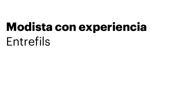 Modista con experiencia