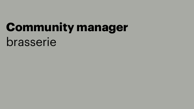 Community manager