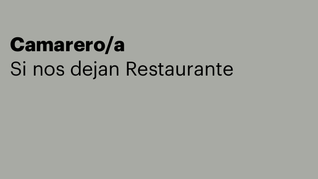 Camarero/a