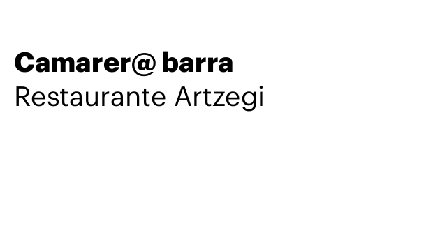 Camarer@ barra