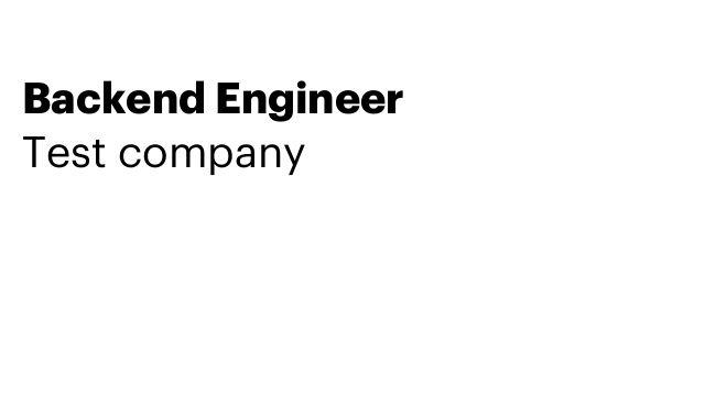 Backend Engineer