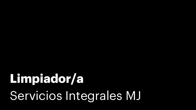 Limpiador/a