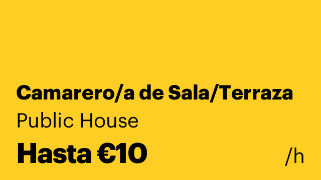 Camarero/a de Sala/Terraza