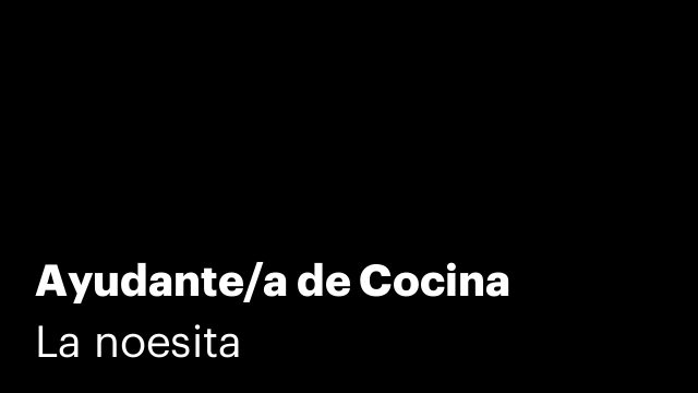 Ayudante/a de Cocina