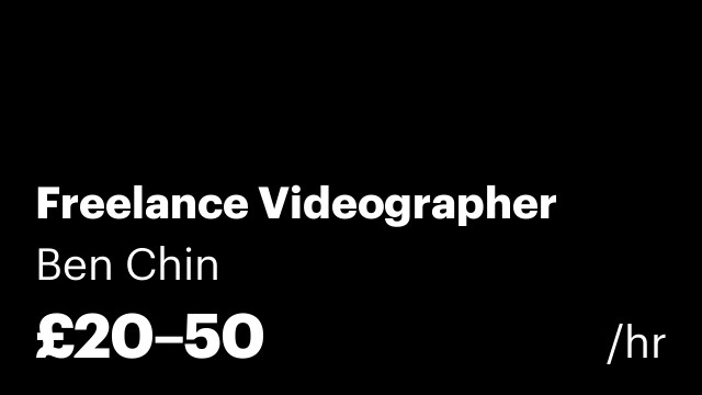 Freelance Videographer