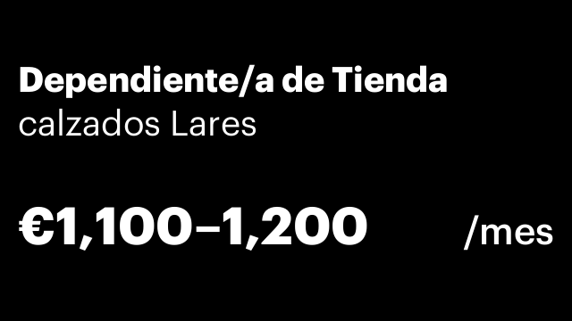Dependiente/a de Tienda