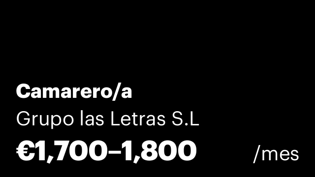 Camarero/a