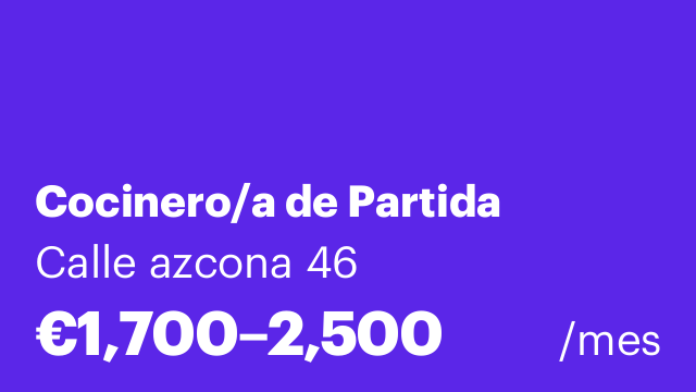 Cocinero/a de Partida