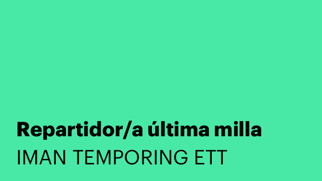 Repartidor/a última milla