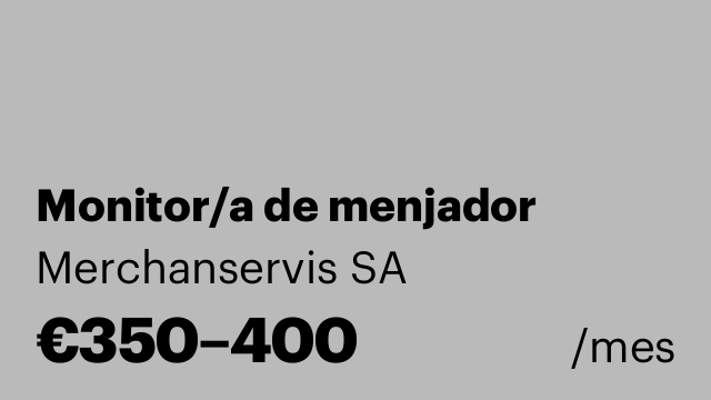 Monitor/a de menjador