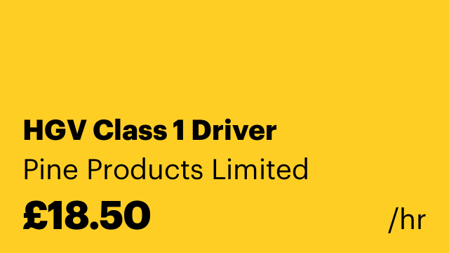 HGV Class 1 Driver