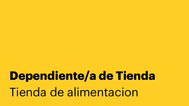 Dependiente/a de Tienda