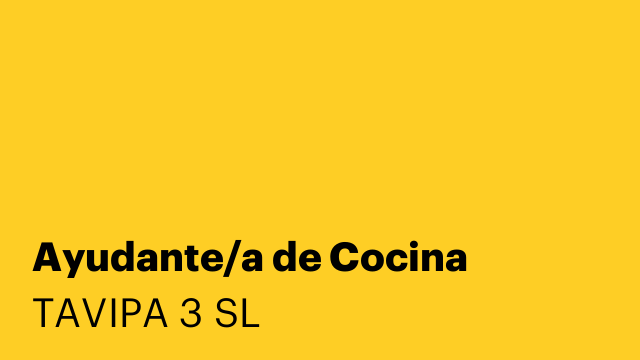 Ayudante/a de Cocina