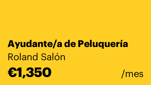 Ayudante/a de Peluquería