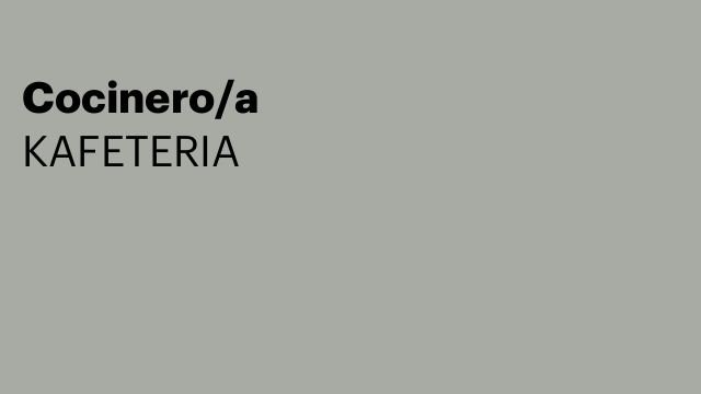 Cocinero/a
