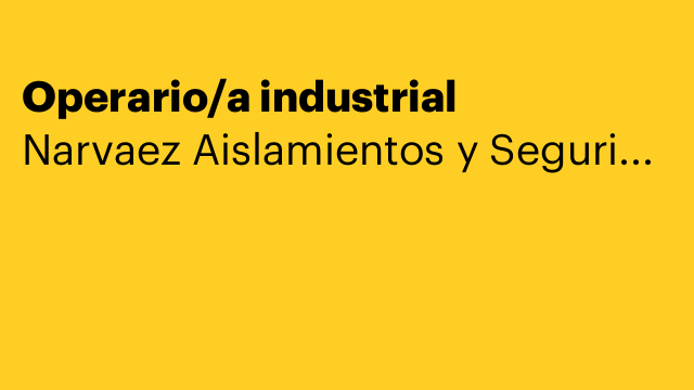 Operario/a industrial