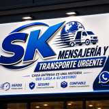Sk mensajeria y transporte urgente  logo