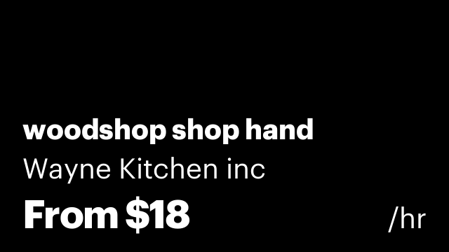 woodshop shop hand