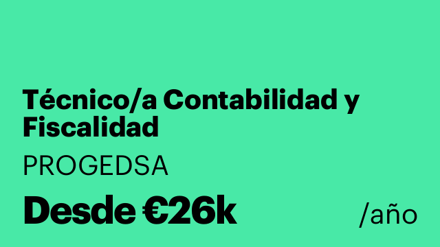 Técnico/a Contabilidad y Fiscalidad