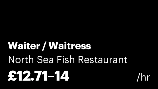 Waiter / Waitress