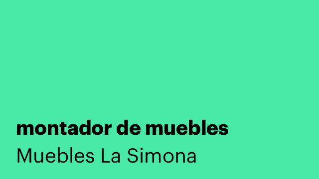 montador de muebles