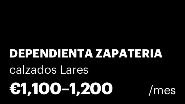 DEPENDIENTA ZAPATERIA