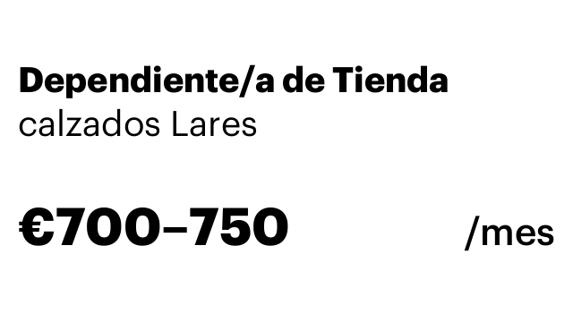 Dependiente/a de Tienda
