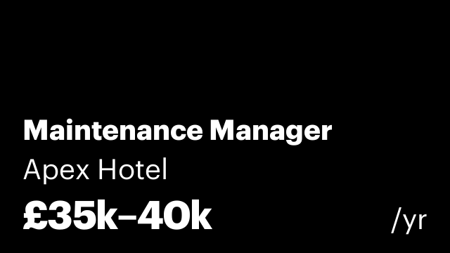 Maintenance Manager