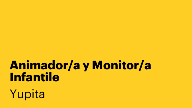 Animador/a y Monitor/a Infantile