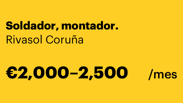 Soldador, montador.