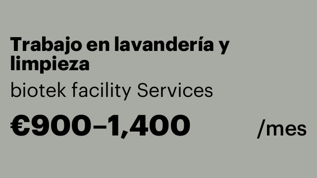 Trabajo en lavandería y limpieza