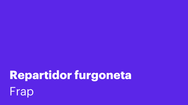 Repartidor furgoneta