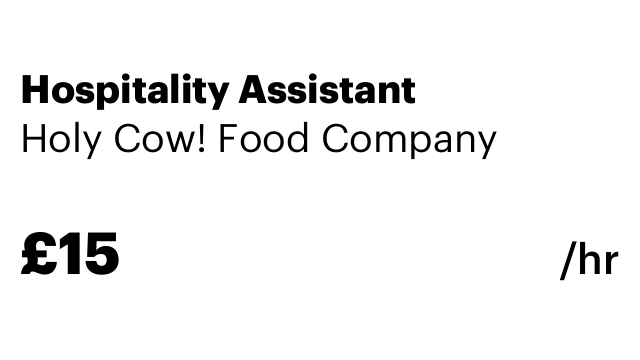 Hospitality Assistant
