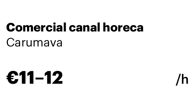 Comercial canal horeca