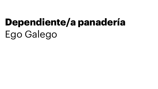 Dependiente/a panadería