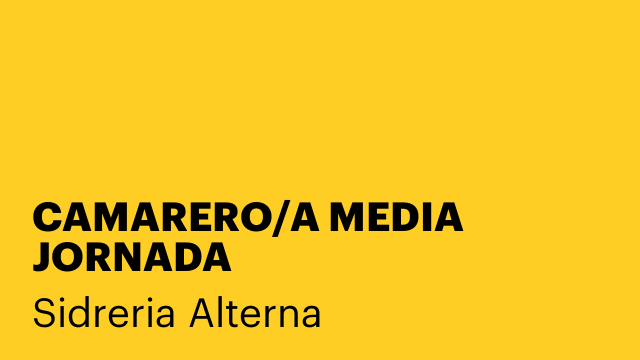 CAMARERO/A MEDIA JORNADA