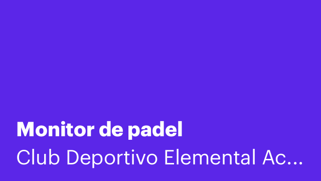 Monitor de padel