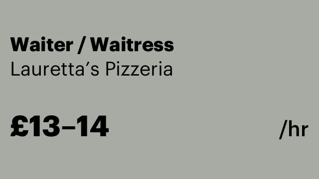 Waiter / Waitress